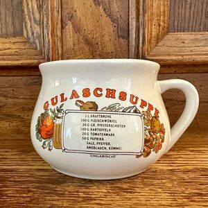 VINTAGE Gulaschsuppe Soup Mug with Recipe